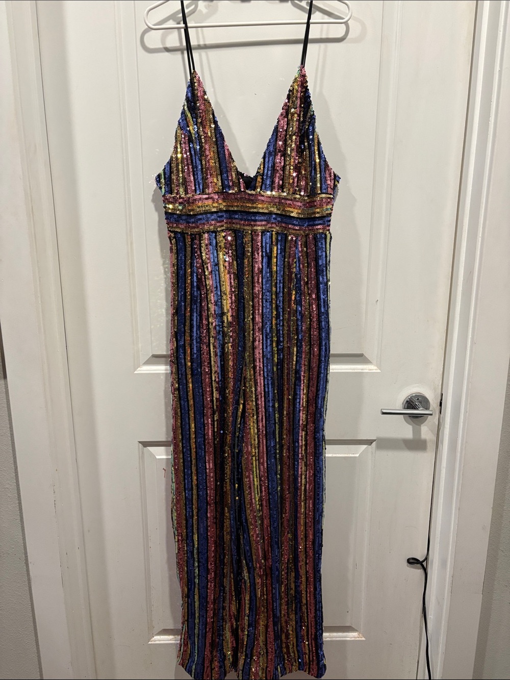 Boohoo Sequin Wide Leg Jumpsuit